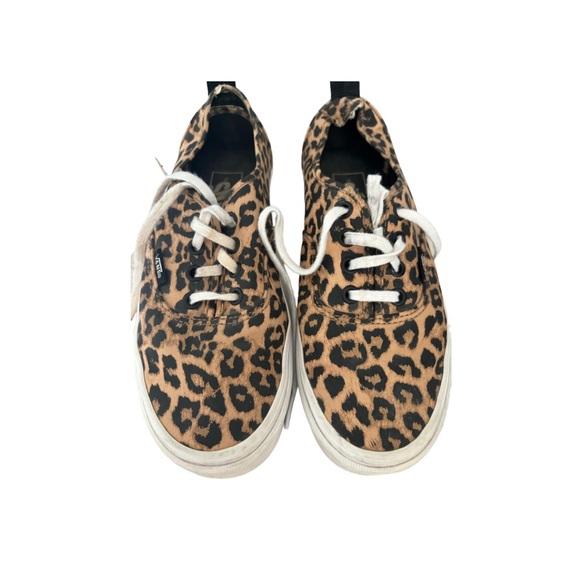 Unisex Vans Lace Up Leopard Cheetah Print Classic Sneakers - Size 5 - Picture 1 of 4